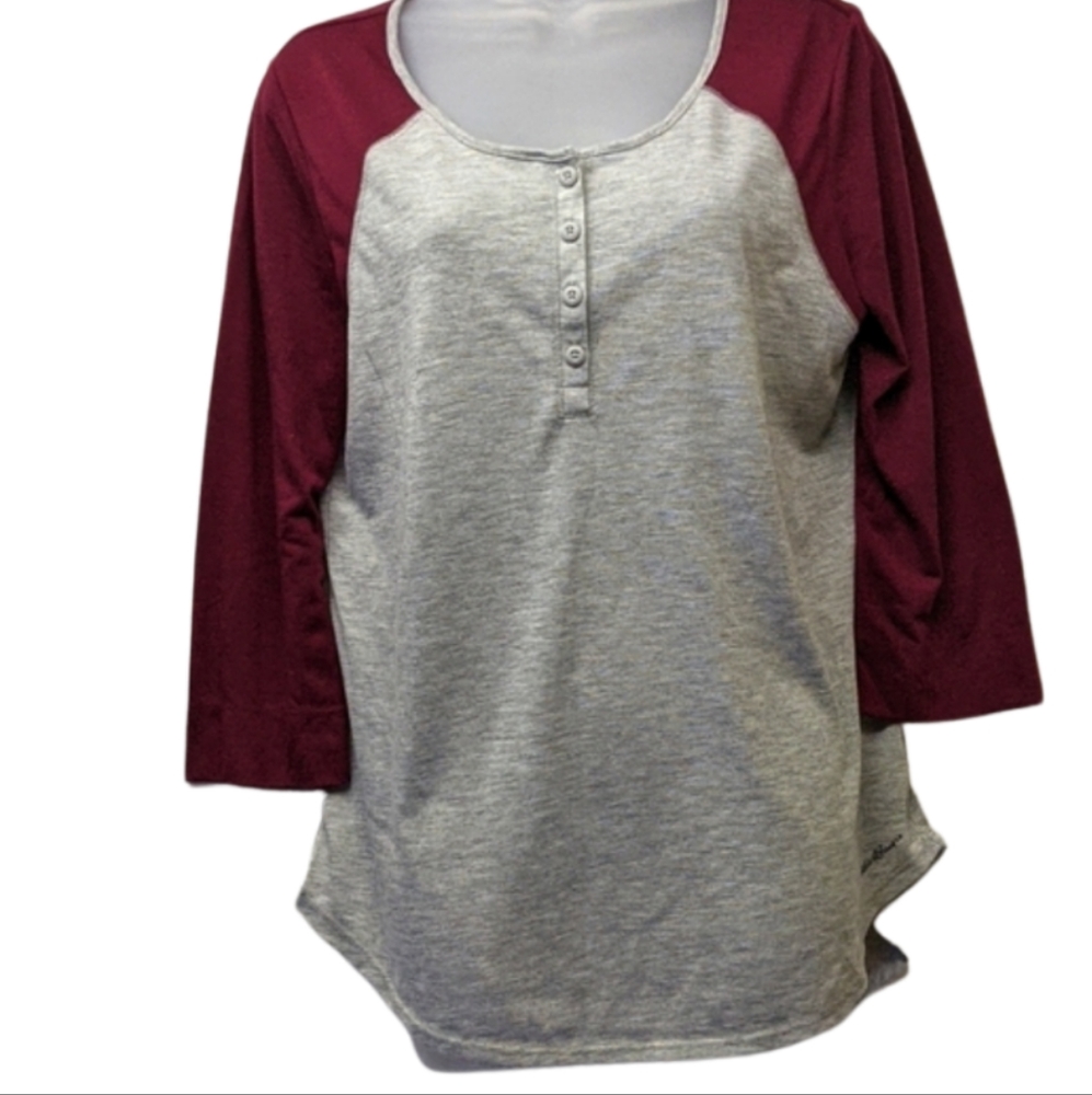 Eddie Bauer quarter length sleeve tee